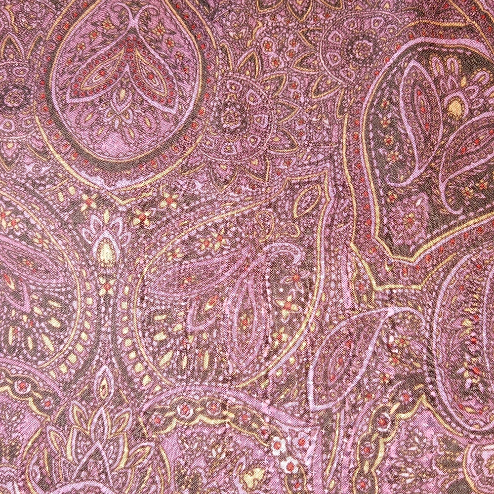 A New Day Burgundy Wine Paisley Long Sleeve Tiered Midi Dress XXL NWOT - Picture 3 of 5